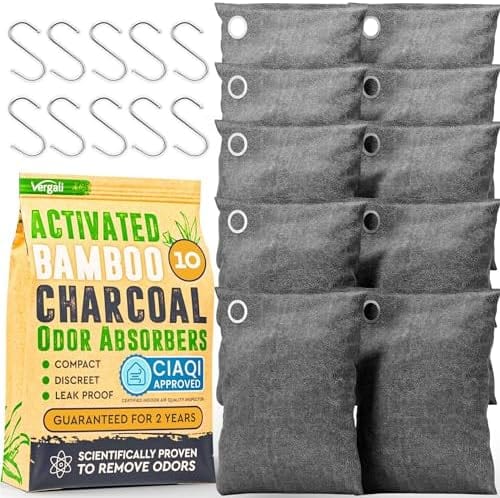 COREBES Car Dehumidifier Bag 2-Pack – Bamboo Charcoal Moisture Absorber for Vehicles