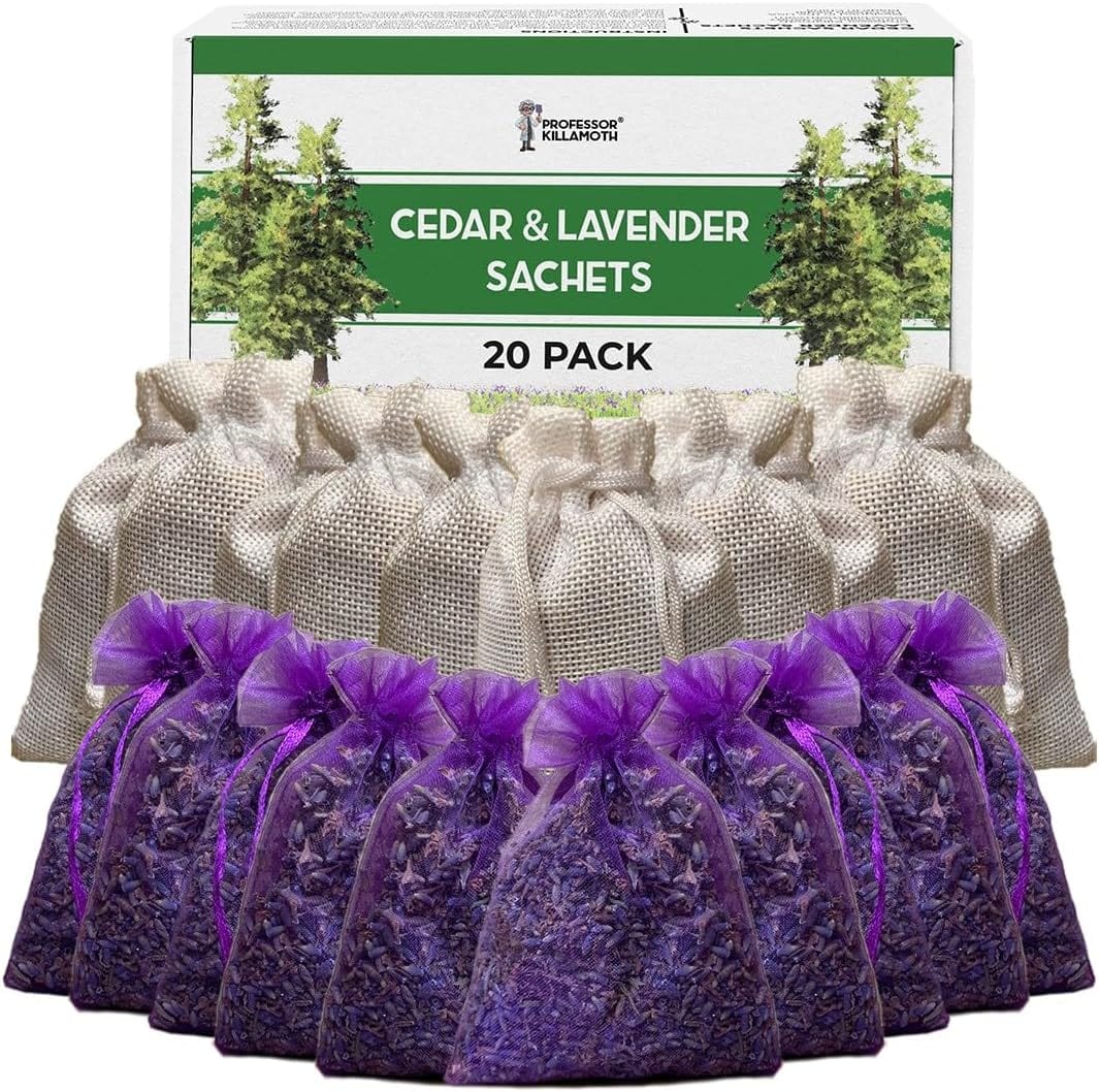 COREBES Closet Freshener Pouch 6-Pack – Cedar & Lavender Scented Deodorizer Bags