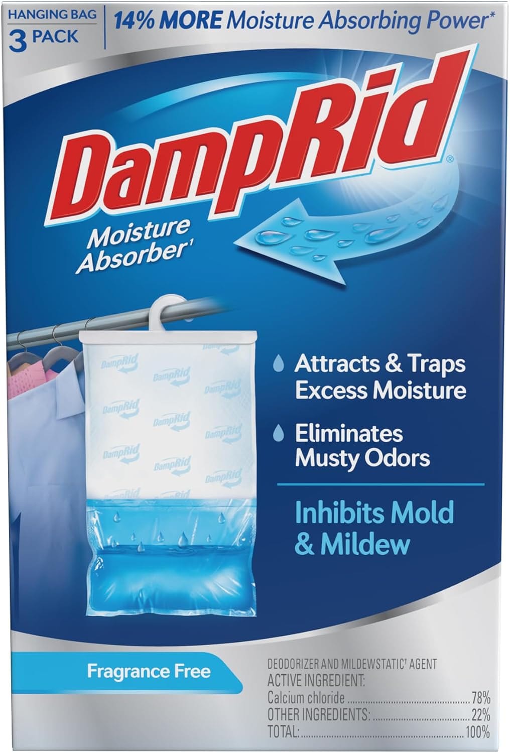 COREBES Moisture Absorber Hanging Bag 10-Pack – Closet Freshener Dehumidifier Pouches