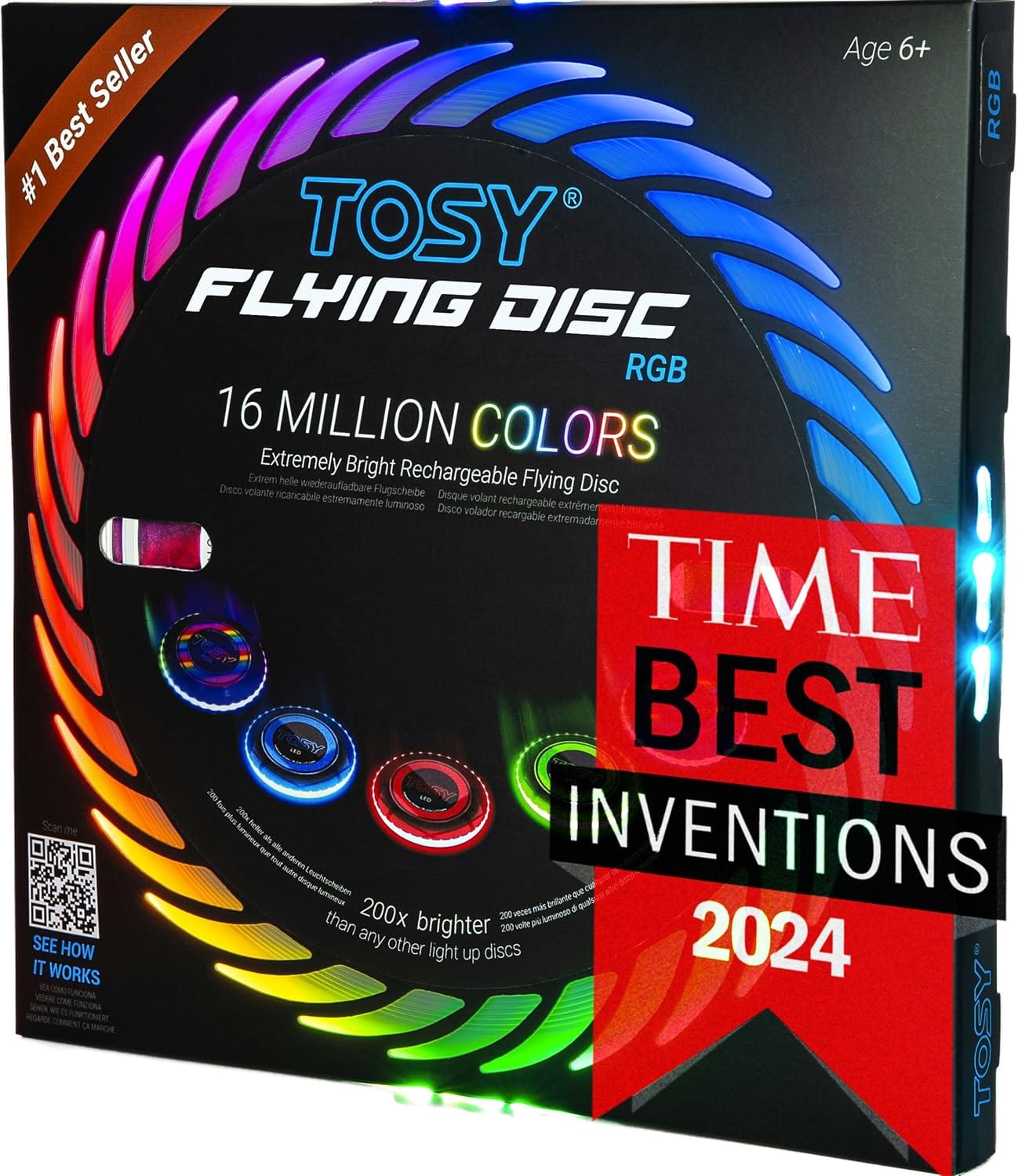 ESYWIND LED Light Up Flying Disc – Glowing Frisbee for Night Games & Beach Fun