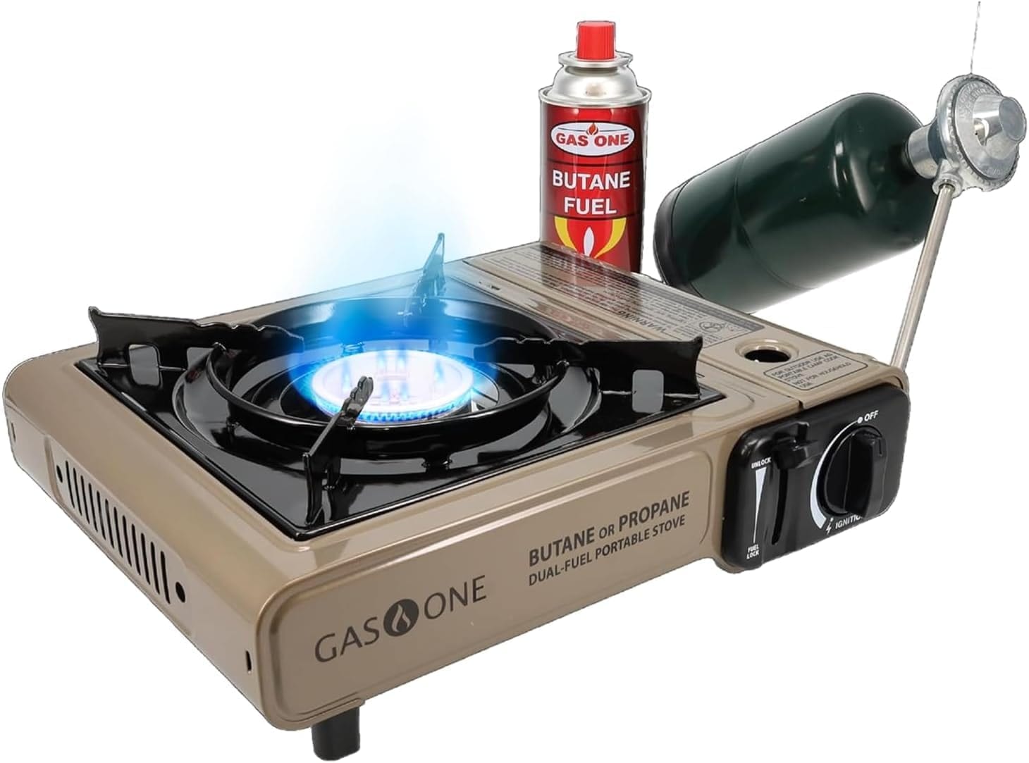 ESYWIND Portable Camping Stove – Windproof Butane Gas Burner with Carrying Case